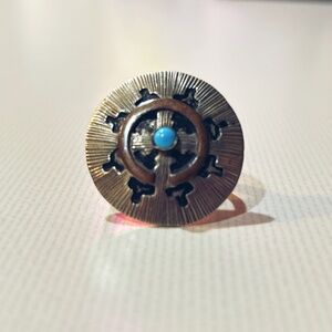 Authentic Navajo Basket Style Ring ( Vintage ) SIZE 8